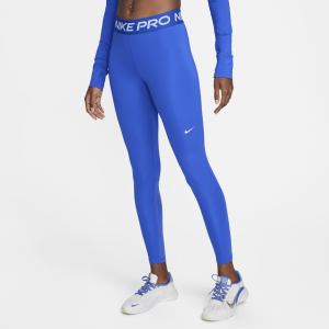 Nike Pro Leggings de talle medio con paneles de malla - Mujer - Azul