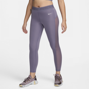 Nike Pro Leggings de 7/8 talle medio con paneles de malla - Mujer - Morado