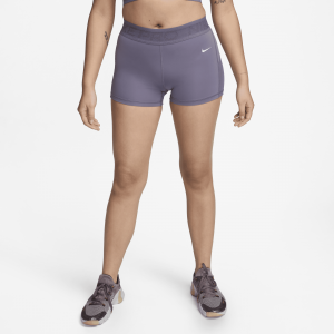 Nike Pro Pantalón corto de malla y talle medio de 8 cm - Mujer - Morado