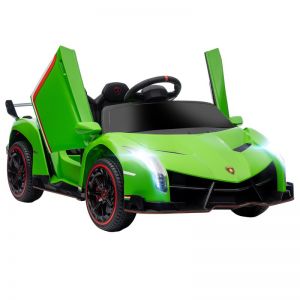 Homcom Coche Eléctrico Lamborghini Para Niños De 3 A 6 Años 111x61x45 Cm Verde