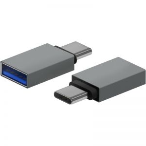 Aisens Mini Adaptador USB -C Macho a USB 3.2 Hembra Gris
