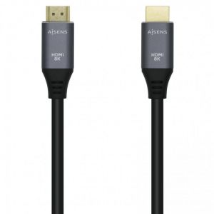 Aisens Cable HDMI V2.1 Macho/Macho 1.5m Gris/Negro