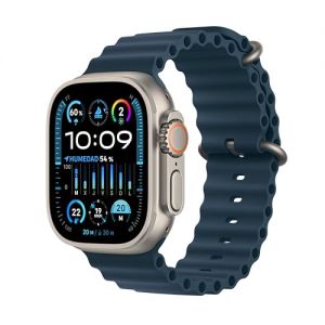 Apple Watch Ultra 2 [GPS + Cellular] Smartwatch con Caja de Titanio Resistente de 49 mm y Correa Ocean Azul. Monitor de entreno