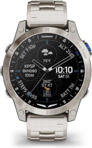 Garmin D2? Mach 1 Aviator Smartwatch with Vented Titanium Bracelet Brazalete Titanio Y Silicona