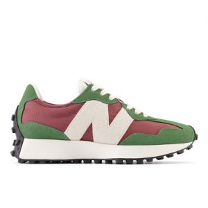 New Balance Mujer 327 in Verde/Roja, Suede/Mesh, Talla 43