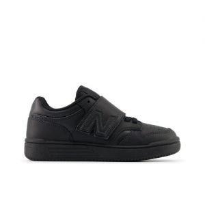 New Balance Niños 480 Bungee Lace with Top Strap in Negro, Synthetic, Talla 32
