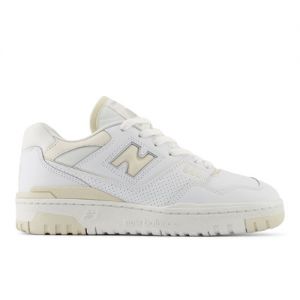 New Balance Mujer 550 in Blanca/Beige, Leather, Talla 41.5