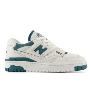 New Balance Mujer 550 in Gris/Verde, Leather, Talla 41.5