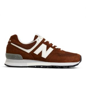 New Balance Unisex MADE in UK 576 in Marrón/Blanca/Gris, Suede/Mesh, Talla 45.5