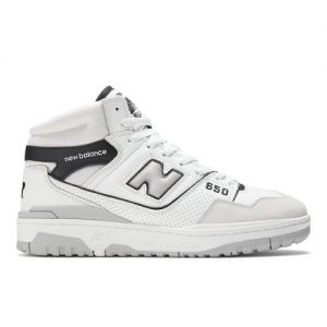 New Balance Hombre 650 in Blanca/Negro/Beige, Leather, Talla 43