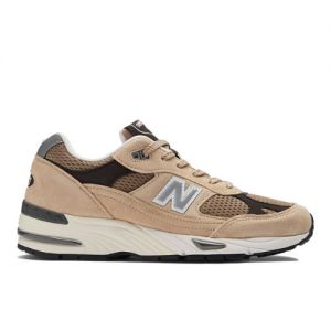 New Balance Hombre Made in UK 991v1 Finale in Marrón/Gris, Suede/Mesh, Talla 46.5