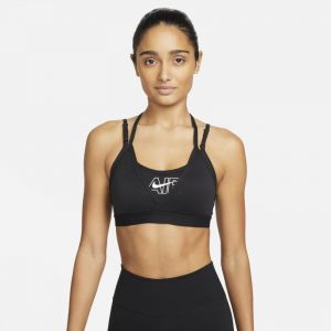 Nike Air Dri-FIT Indy Sujetador deportivo de sujeción ligera con almohadilla y tirantes - Mujer - Negro