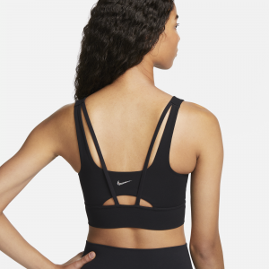 Nike Zenvy Sujetador deportivo de sujeción media con almohadilla y escote alto - Mujer - Negro