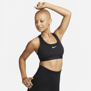 Nike Swoosh Medium Support Sujetador deportivo con almohadilla - Mujer - Negro