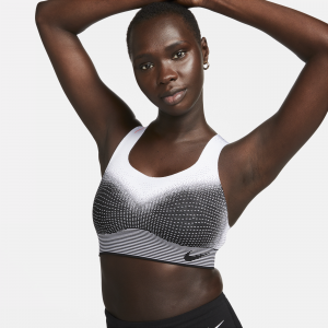 Nike Swoosh Flyknit Sujetador deportivo de sujeción alta sin almohadilla - Mujer - Negro
