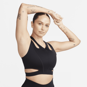 Nike FutureMove Sujetador deportivo de sujeción ligera sin acolchado con tirantes - Mujer - Negro