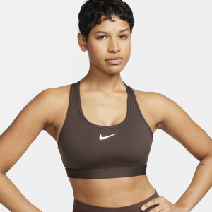 Nike Swoosh Medium Support Sujetador deportivo con almohadilla - Mujer - Marrón