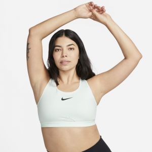 Nike Dri-FIT Swoosh Sujetador deportivo regulable de sujeción alta sin acolchado - Mujer - Verde