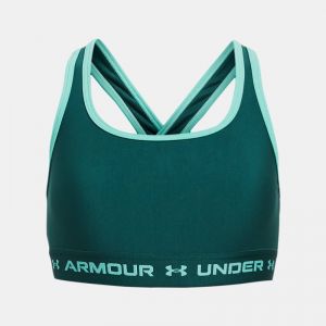 Sujetador deportivo Under Armour Crossback para niña Hydro Teal / Radial Turquoise YSM (127 - 137 cm)