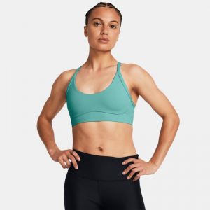 Top bralette Under Armour Motion para mujer Radial Turquoise / Blanco L