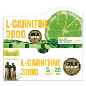Gold Nutrition Caja Viales L-carnitina 3000mg 20 Unidades Limón One Size Green