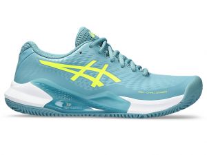 ASICS Gel - Challenger 14 Clay Gris Blue / Safety Yellow Mujer 