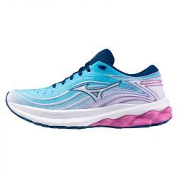 Mizuno - zapatillas mizuno wave skyrise 5 mujer 41 4092 - swim cap/navy peony/hyacinth